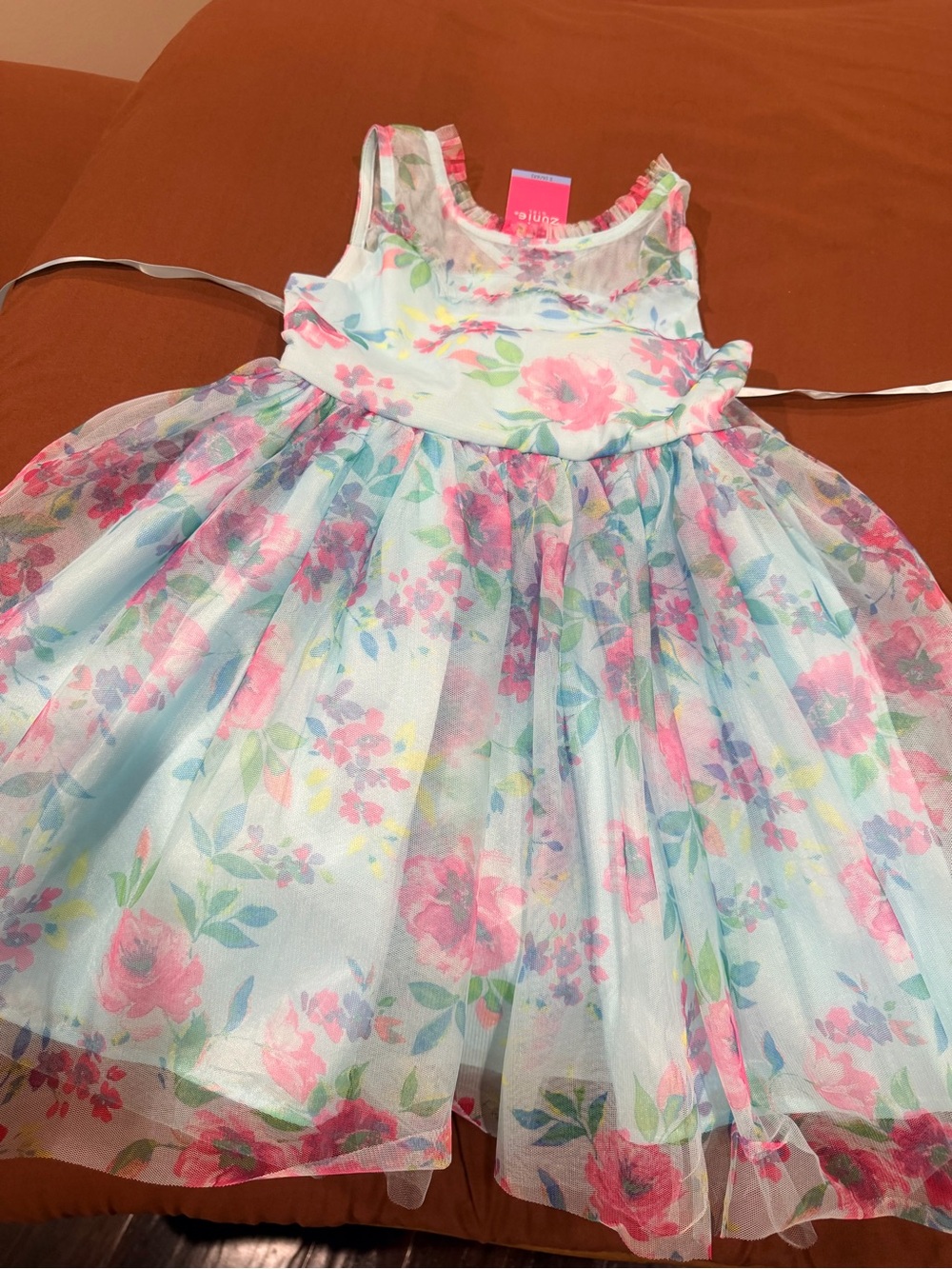 Zunie Girl Occasion Knee Length Lined Layered Sleeveless Dress - Size 6/6x